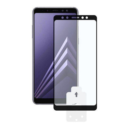 Skärmskydd i Härdat Glas för Mobiltelefon Galaxy A8 2018 2.5D Svart - DETDUVILLLHA.SE