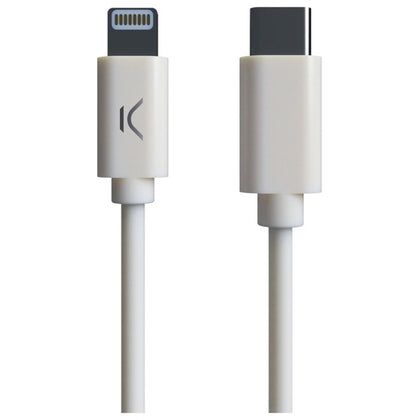 Kabel USB-C till Lightning KSIX MFI (1 m) Vit