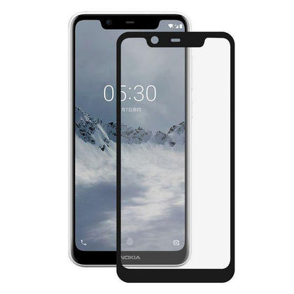 Skärmskydd i Härdat Glas för Mobiltelefon Nokia 5.1 Plus Extreme 2.5D Svart - DETDUVILLLHA.SE