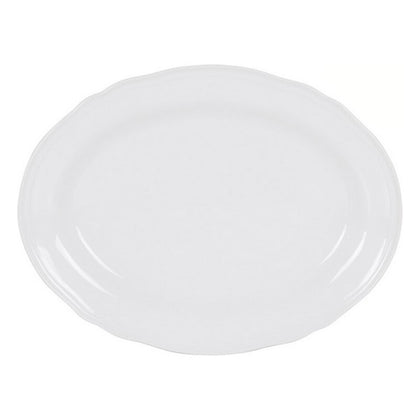 Servingsfat Feuille Oval Porslin Vit (35,5 x 27 cm)