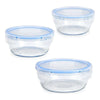 Lunchlådor, set 3 Blå Transparent Glas 400 ml 580 ml