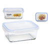 Lunchlåda Vivalto Plast Glas (1500 ml) (1,5 L) (16 x 8,5 x 22 cm)