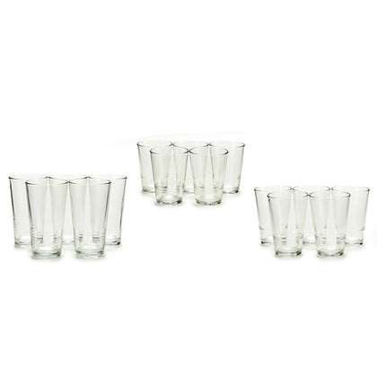 Glasset 41015 Transparent Glas 6 x (51 cl) / 6 x (34 cl) / 6 x (23 cl)