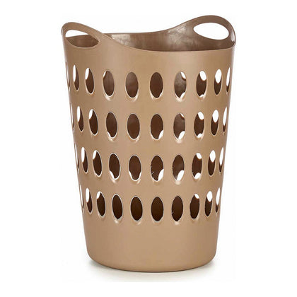 Tvättkorg 998648 Med handtag Beige Plast 50 L