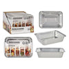 Uppsättning med Brickor Aluminium Rektangulär (4 pcs) (15,6 x 5 x 22 cm)