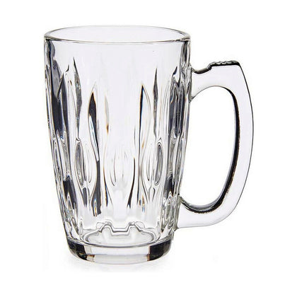 Mugg Abstrakt Transparent Glas 340 ml