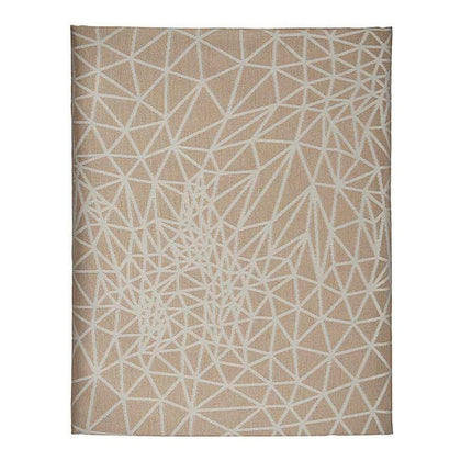 Bordsduk Abstrakt Beige Jacquard Vit (140 x 180 cm)