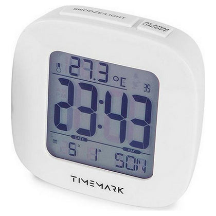 Väckarklocka Timemark Vit (9,5 x 9,5 x 4 cm)