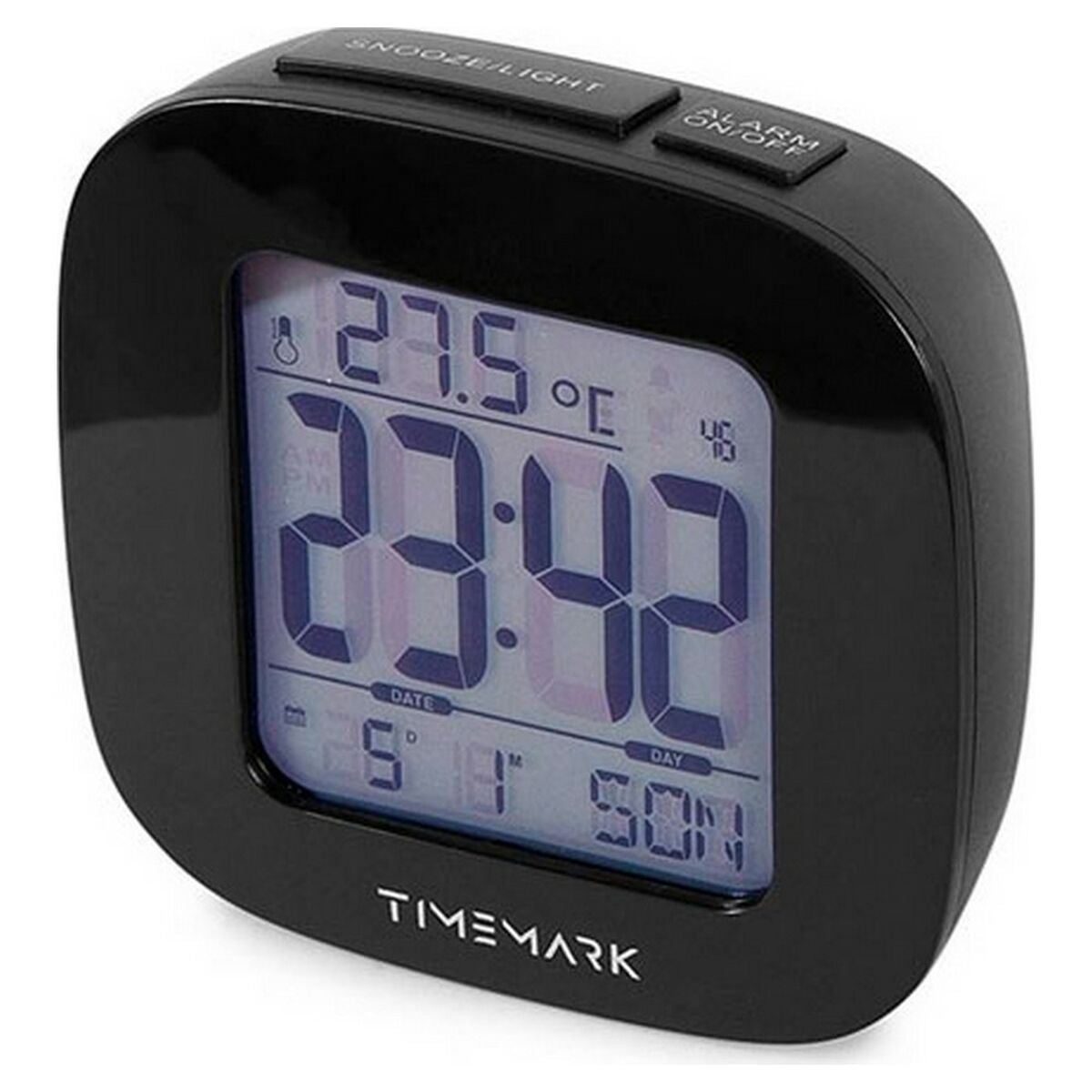 Väckarklocka Timemark Svart (9,5 x 9,5 x 4 cm)
