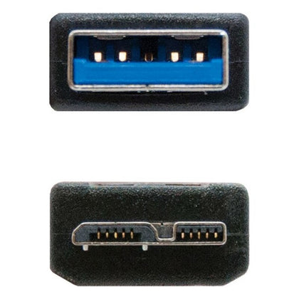 USB 3.0 A till Micro USB B Kabel NANOCABLE 10.01.110-BK Svart