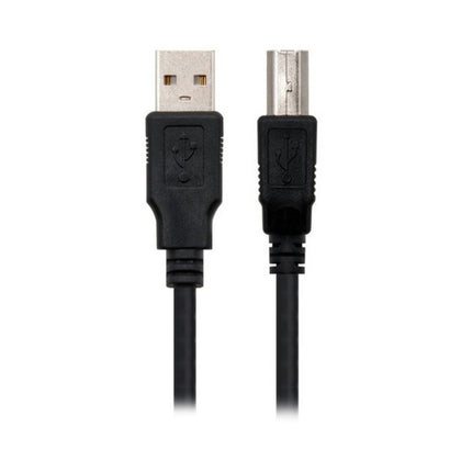 USB 2.0 A till USB B Kabel NANOCABLE 10.01.0102-BK Svart (1 m)