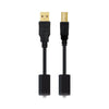 USB 2.0 A till USB B Kabel NANOCABLE 10.01.120 Svart