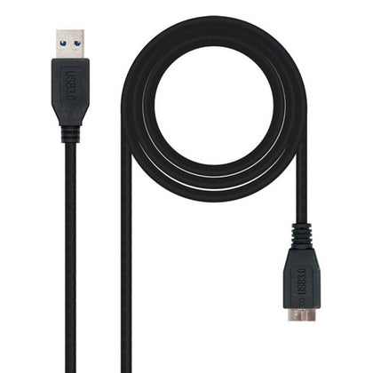 USB 3.0 A till Micro USB B Kabel NANOCABLE 10.01.110-BK Svart