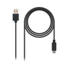 USB A till USB C Kabel NANOCABLE 10.01.210 Svart