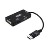 DisplayPort till VGA/DVI/HDMI Adapter 3 en 1 NANOCABLE 10.16.3301-BK Svart