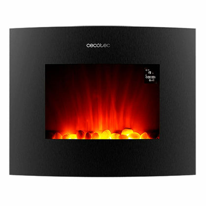 Dekorativ och elektrisk öppen spis för vägg Cecotec Ready Warm 2650 Curved Flames Connected Svart 1000 - 2000 W