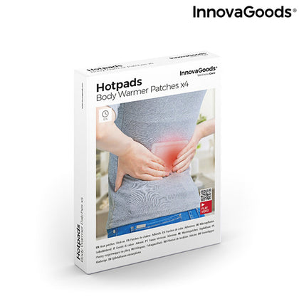 självhäftande och värmande kroppsplåster Hotpads InnovaGoods (4 St)