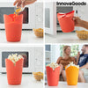 Hopvikbara popcornskålar i silikon Popbox InnovaGoods (2 St)