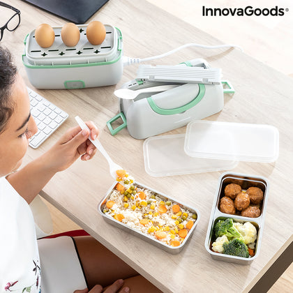 Elektrisk ånglunchlåda med recept 3-i-1 Beneam InnovaGoods