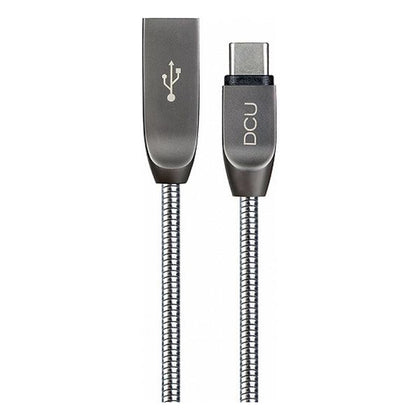 USB A till USB C Kabel DCU Silver