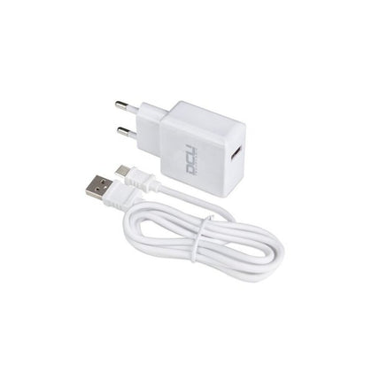 Väggladdare + micro-USB C kabel DCU 66826 Vit (1 m)