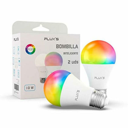 Smart-Lampa Flux's LED Wi-fi E27 10W Multicolour (2 pcs)