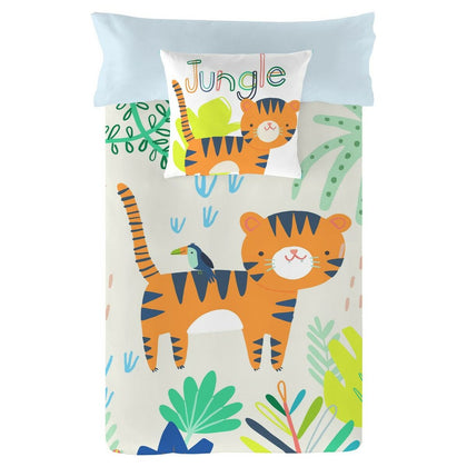 Påslakan Naturals Tiger Säng 80/90 (150 x 220 cm)