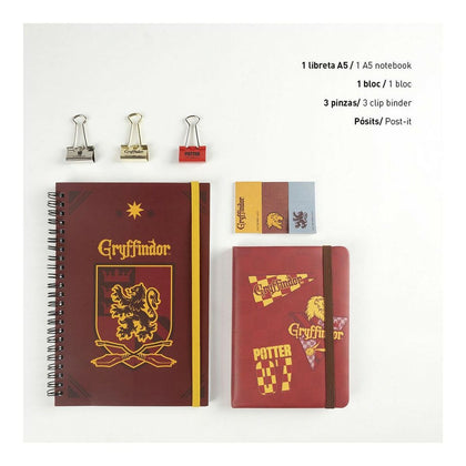 Brevpapper Set Harry Potter Gryffindor Röd (6 pcs)