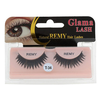 Fejka ögonfransar Lb Glama Lash Natural Remy T34