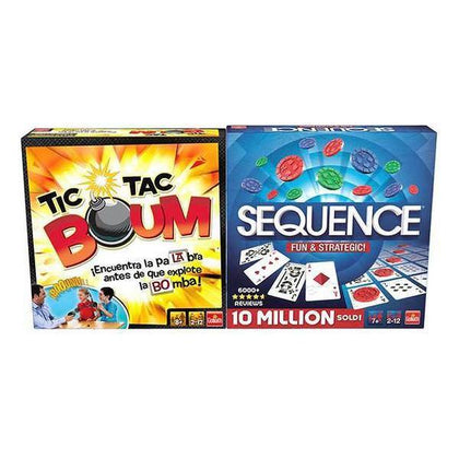 Sällskapsspel Tic Tac Boum + Sequence Goliath (ES) - DETDUVILLLHA.SE