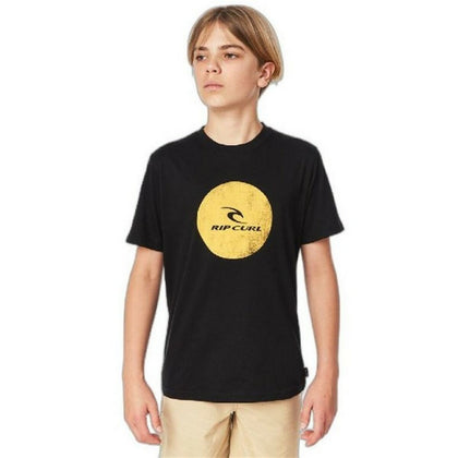 Barn T-shirt med kortärm Rip Curl Corp Icon B Svart