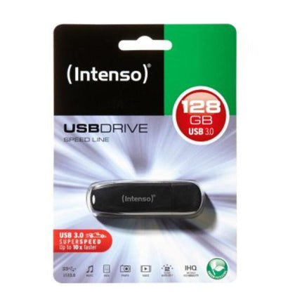 USB-minne INTENSO Speed Line USB 3.0 128 GB Svart 128 GB USB-minne