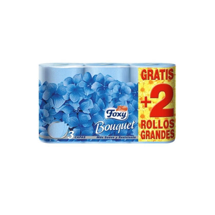 Toalettrulle Foxy Bouquet 3 lager (6 uds)