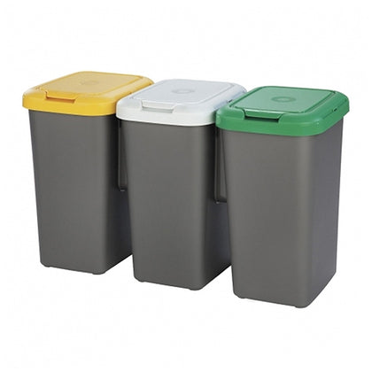 Avfallsbehållare Återvinning Tontarelli Plast Grå (77 X 32 x 47,5 cm)