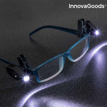 Klämma med LED för glasögon 360º InnovaGoods (2 stycken)