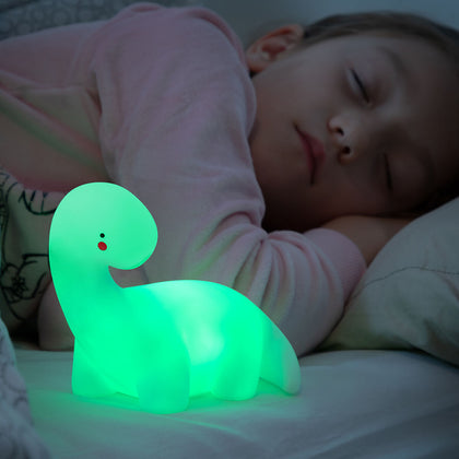 Flerfärgad dinosaurielampa med LED Lightosaurus InnovaGoods