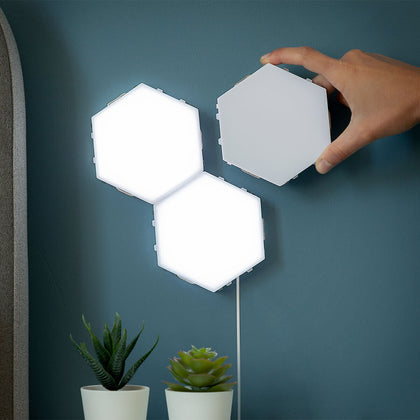 Set med anpassningsbara magnetiska och taktila LED-paneler Tilight InnovaGoods (3 St)