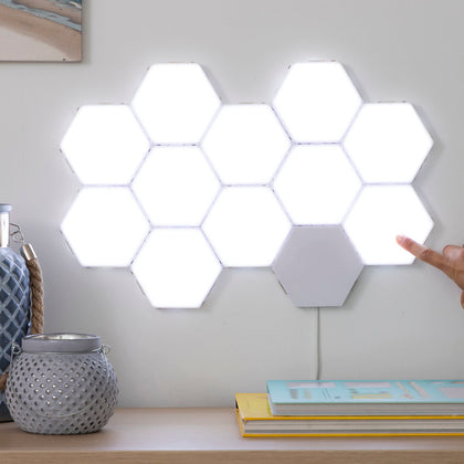 Set med anpassningsbara magnetiska och taktila LED-paneler Tilight InnovaGoods (3 St)