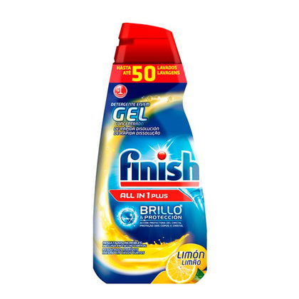 Maschinenwaschmittel Finish Gel All in one Zitrone 1 l (50 Wäschen)